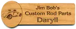 Laser Engraved Custom Wood Name Tag